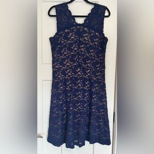 CB Established 1962 dress, navy blue lace, size 14